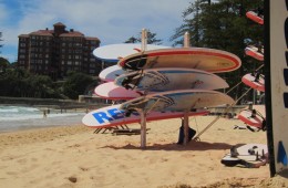 Surf Boards on Manly Beach in Australia