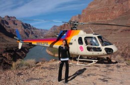 Kristen Colapinto in the grand canyon during the 'Grand Canyon Helicopter Tour' in Las Vegas.