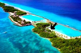 Ariel View of Renaissance Resort and Casino's Private Island