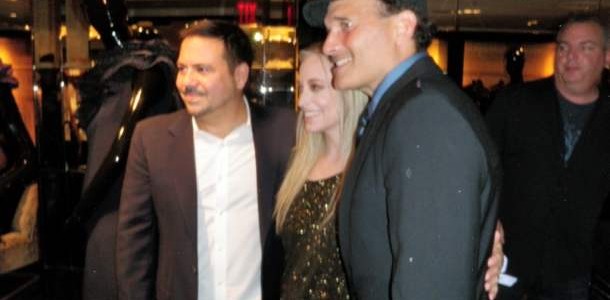 Narciso-Rodriguez and Phillip Bloch pose with Eila Mell at Elia Mell’s ‘New York Book Release/Fashion Week’ party for Fashion's Night Out.